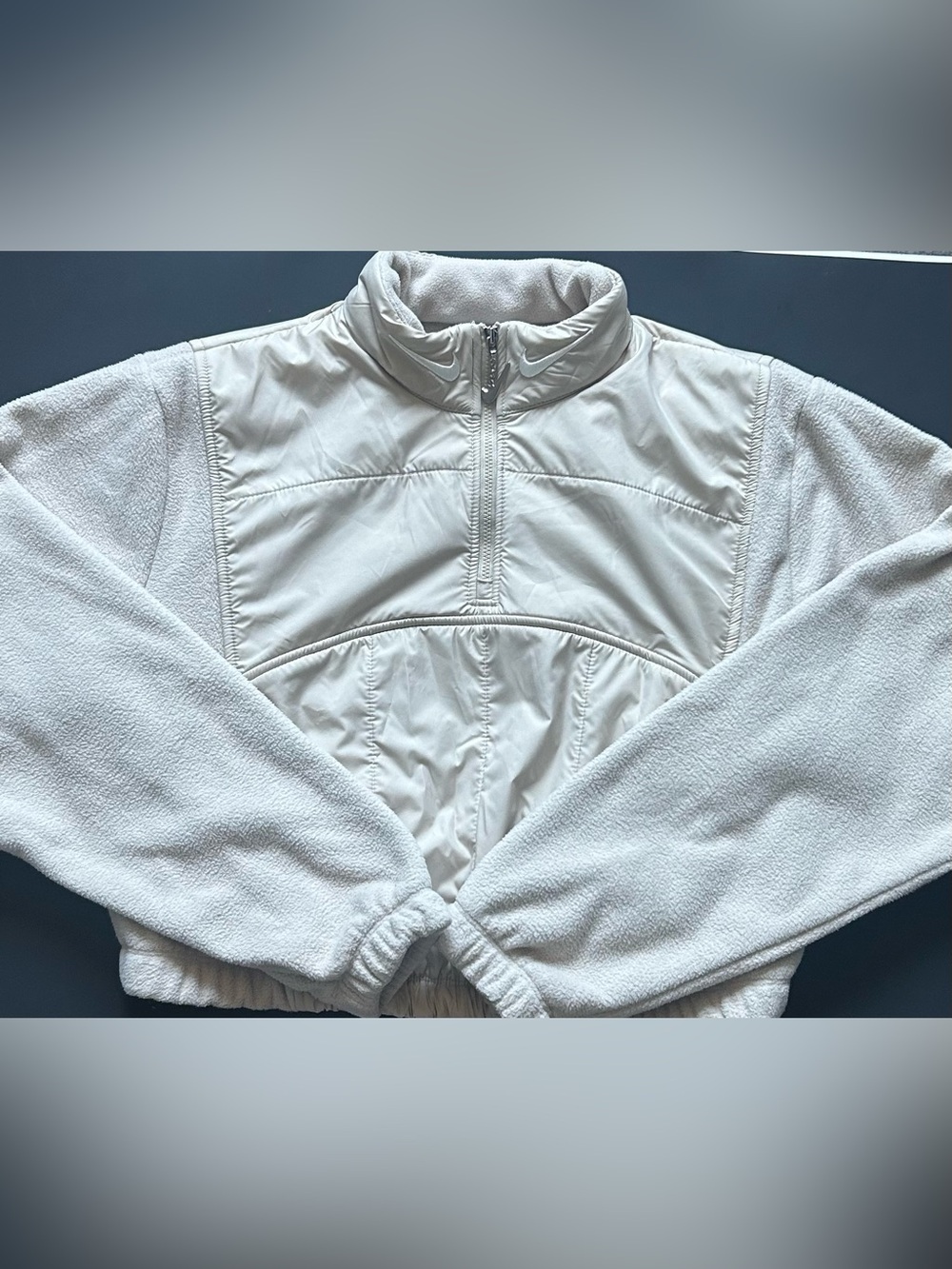 NIKE | Women's Tan Fleece Cropped Top | Size M